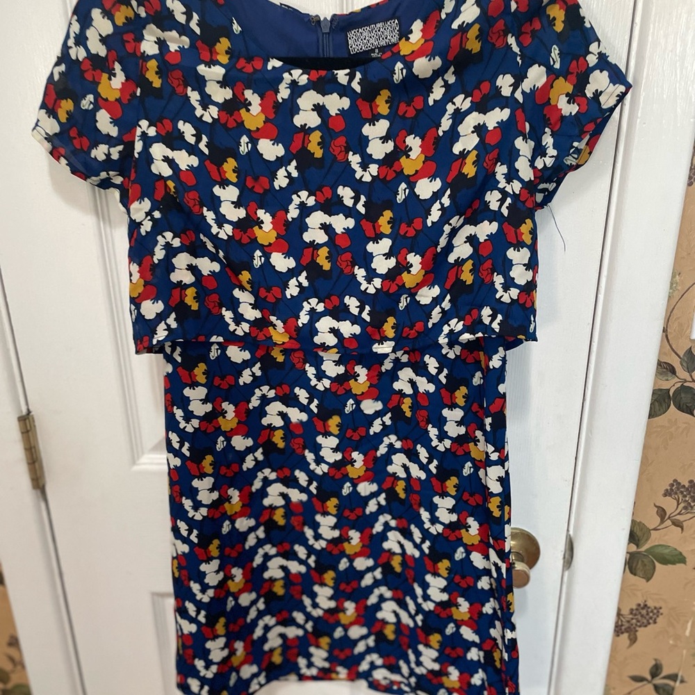 Lucca Couture Blue Floral junior mini Dress